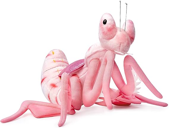 Lilizzhoumax 13in Realistic Mantis Stuffed Animal, Super Soft Cute Pink Mantis Plush for Kids & Home Decoration