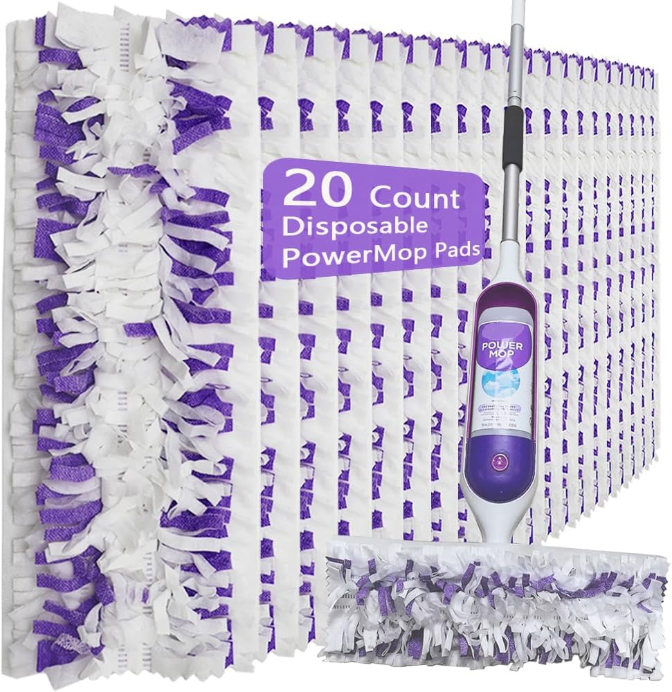 Disposable Mop Pads for Swiffer PowerMop Multi-Surface Mopping Pad Refills | Safe on All Finished Floors | Compatible with Swiffer PowerMop 20 Count