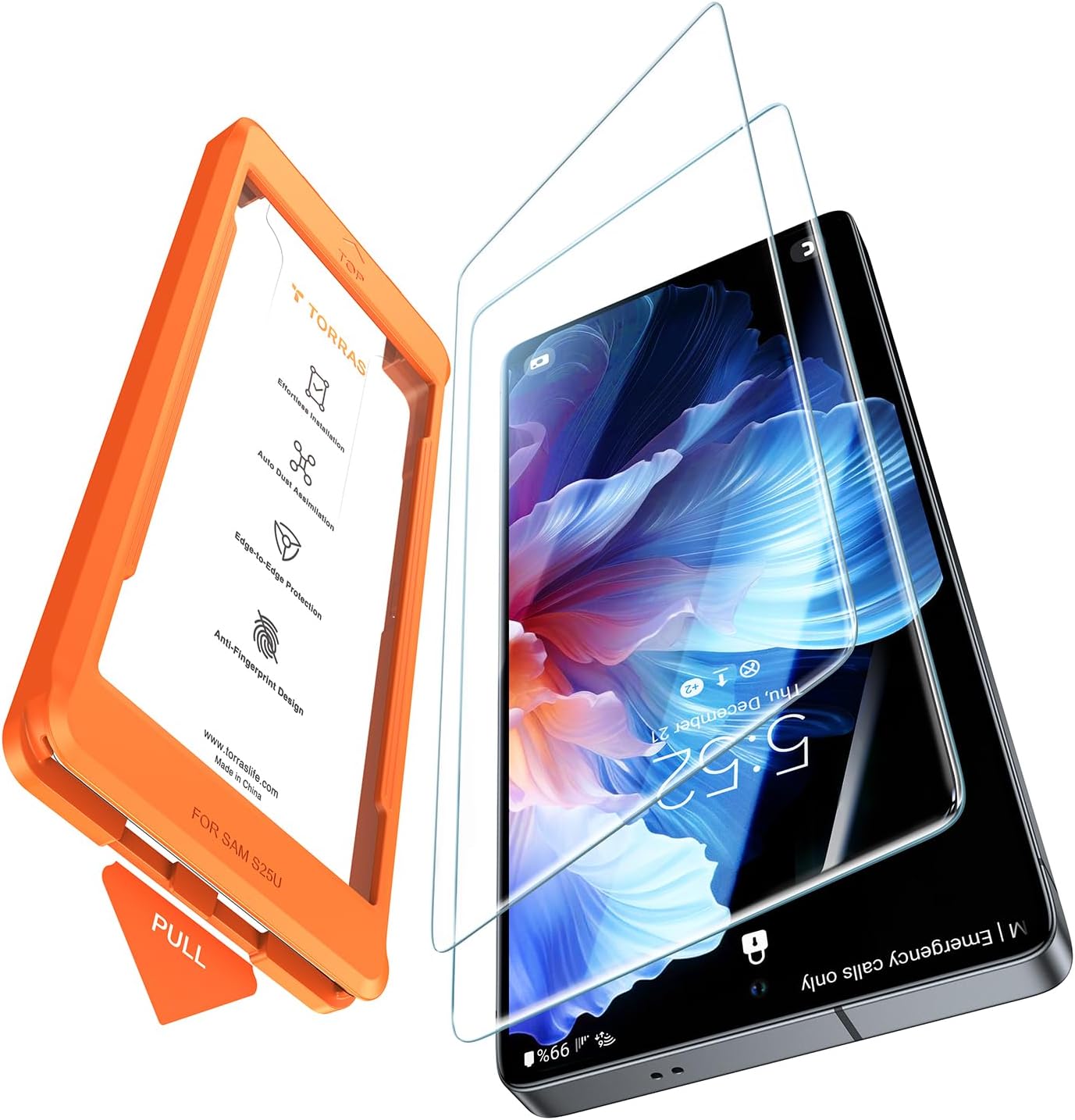 TORRAS Tempered Glass Screen Protector for Samsung Galaxy S24 Ultra [100% Effective Unlocking] Highest Scratch Resistance Protective Film for S24 Ultra 9H  Glass [0 Air Bubbles & Dust] Pack of 2