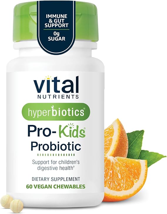 Vital Nutrients Pro-Kids Probiotic, Orange, 60 Chewables