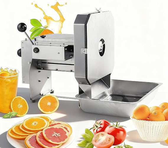 Electric Vegetable Slicer Electric Food Slice, Stainless Steel,Manual Potato Slicer with Thickness Adjuster,Potato Fruit and Vegetable Lemon