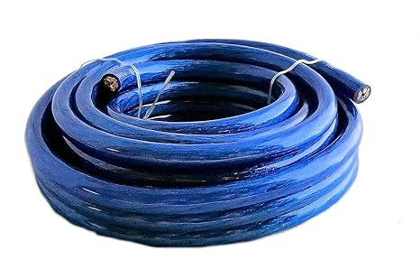 1/0 Gauge CCA Power Blue Wire Cable (25ft Blue) Battery Cable Wire, Automotive, Car Audio Speaker Home Stereo System, RV Trailer, Amp Wiring 0 Guage Power Wire Cable 0 Car Audio