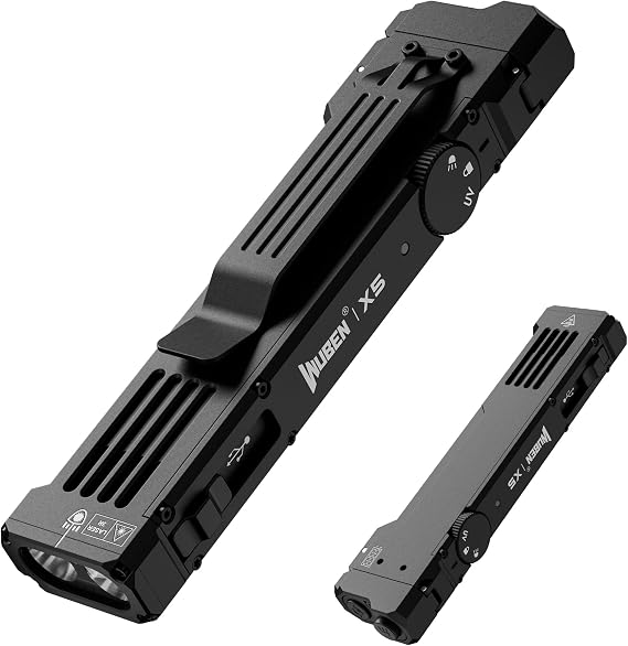 WUBEN X5 Flashlight Rechargeable, 1300 Lumens Bright Flashlight 6 Modes