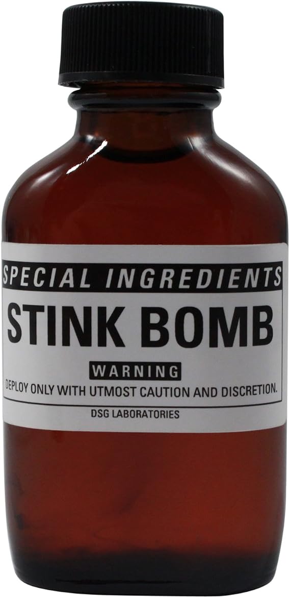 Stink Bomb - A Unique Liquid which exudes a harrowing, assaultive Stench so Foul That it can Overwhelm Anyone in its Vicinity.