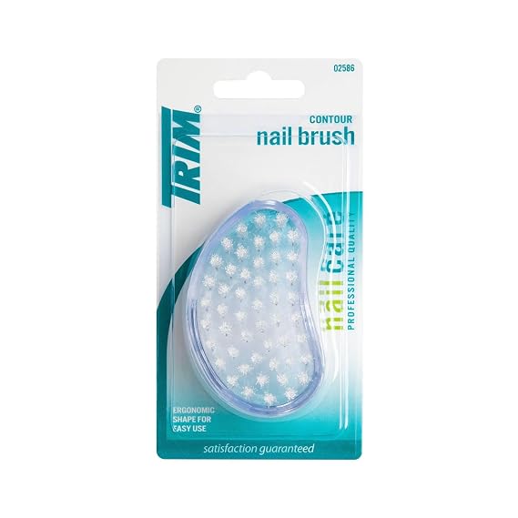 TRIM Ergonomic Contour Nail Brush for Deep Cleaning Fingernails & Toenails