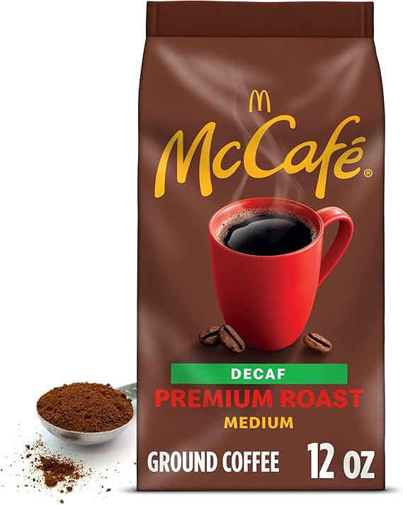 McCafe Medium Roast Ground Coffee, Premium Roast Decaf, 12 Oz
