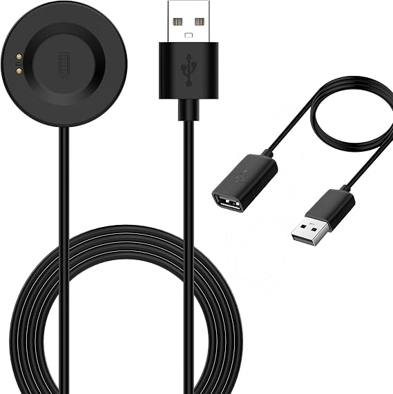 Charger Intended for iTECH Fusion 2 Smartwatch USB 6.5ft Replacement Charging Cable Cord for iTECH Fusion 2 Smart Watch Charging Stand, Charging Dock Station Cradle