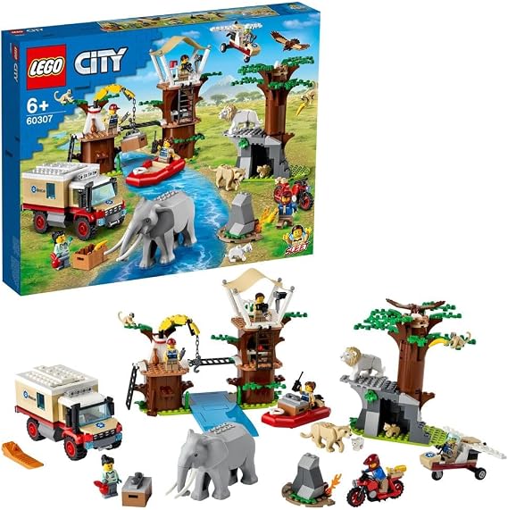 LEGO City Animal Rescue Base 60307 Toy Animals, Animals, Boys, Girls, 6+
