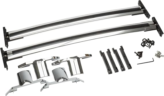 GM Accessories 19170765 Roof Rack Cross Rails Package in Bright Anodized Aluminum, black