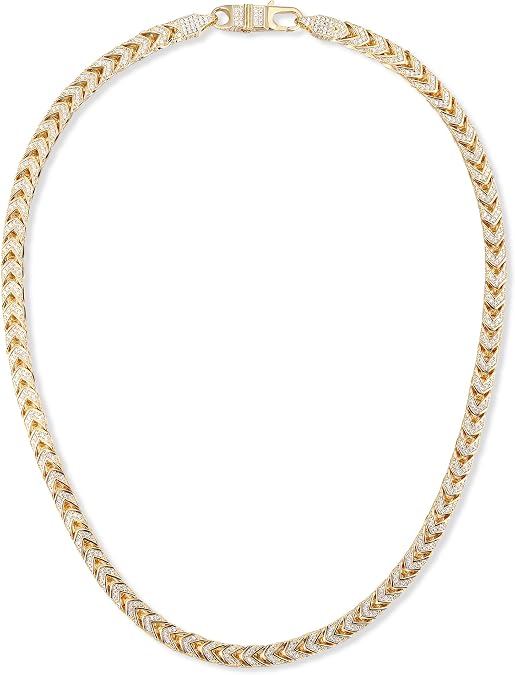 Gemsme 6mm Cuban Bracelet, Hip Hop Heavy 18k Yellow Gold d Plated Full Iced Out Miami Cuban Link Chain Bracelet 6MM