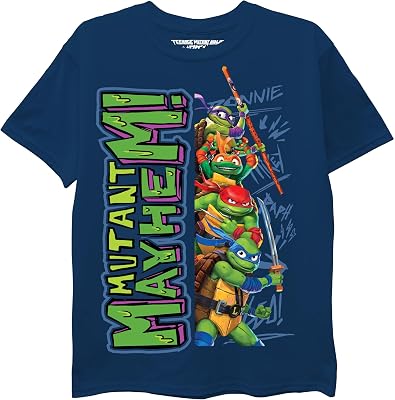 Teenage Mutant Ninja Turtles Boys TMNT Mutant Mayhem Character Short Sleeve Tee