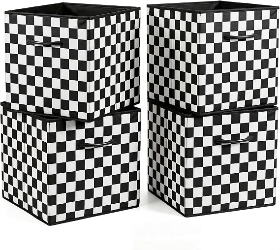 Amazing Tour Cube Storage Boxes, Foldable with Handles, 4 Pack