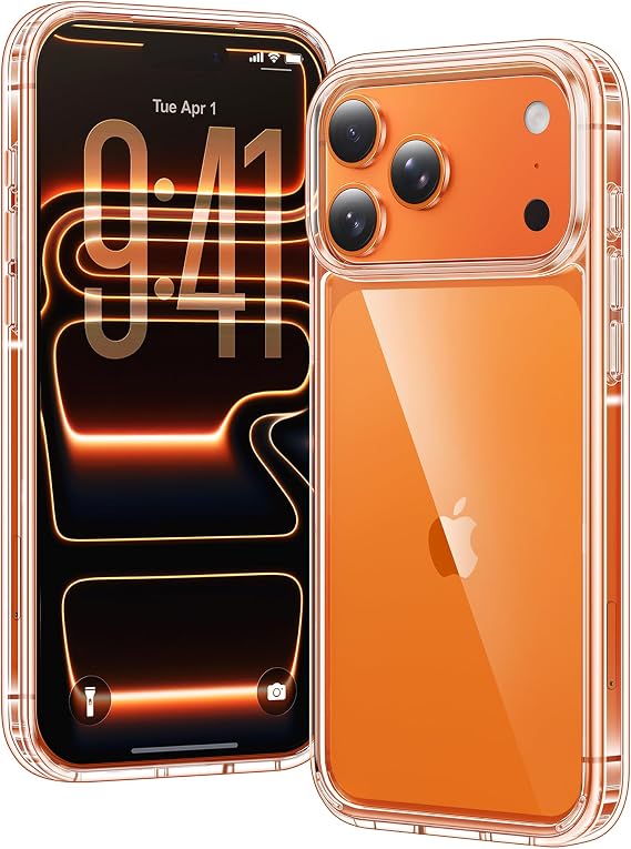 Clear Case for iPhone 17 Pro Max, Ultra Thin, Shockproof TPU Cover, Anti-Yellowing, Crystal Clear, Phone Case for Apple iPhone 17 Pro Max - Clear