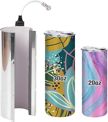 BetterSub Mug Cup Press Heating Transfer Attachment Silica Gel 110V for Heat Press Machine Transfer Sublimation Cylindrical US Cylindrical 30oz