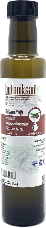 Botaniksan Sesame Oil 250ML Cold Pressed, Pure, Natural, Additive-Free