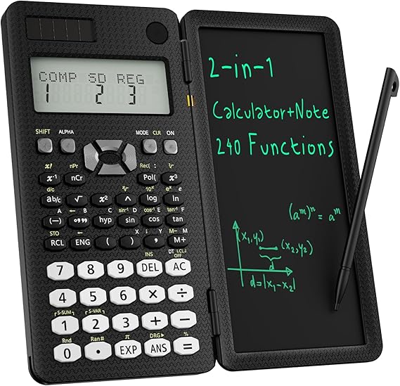 82MS Scientific Calculator 240 Functions 2-Line Display for Middle Students