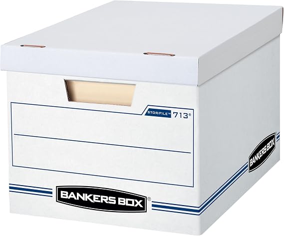 Bankers Box 20-Pack Basic-Duty File Storage Box with Lid, Letter/Legal