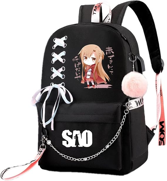 ISaikoy Anime Sword Art Online Backpack Satchel Bookbag Daypack School Bag Laptop Shoulder Bag