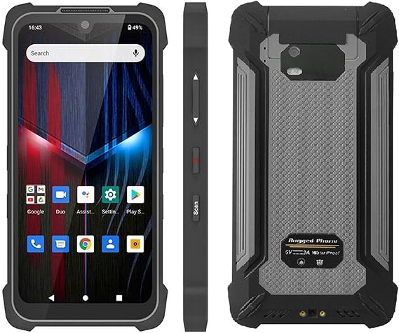 5.7" Android 11 Handheld Terminal,Rugged Handheld with 1D/2D Scanning 4G Bluetooth GPS Wi-Fi（Black