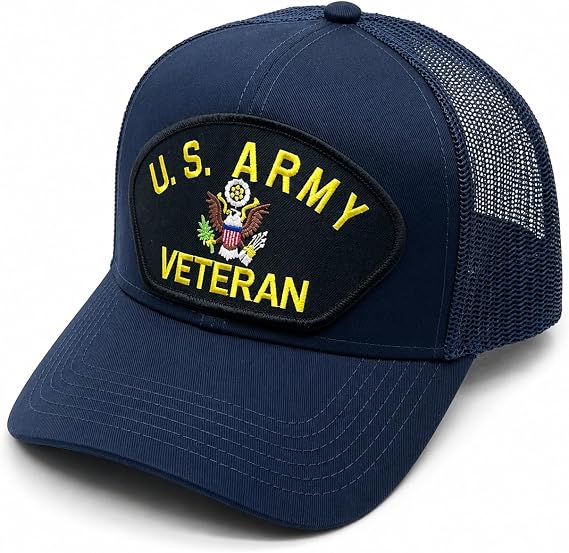 US Army Veteran Patch Mesh Adjustable Baseball Cap