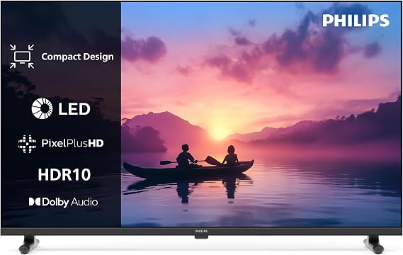 Philips 32PHS6050 2K HD LED Smart TV - 32 Inch Display with Pixel Plus, Titan OS Platform and Dolby Digital Sound, Works with Alexa and Google Voice Assistant [Energy Class E]