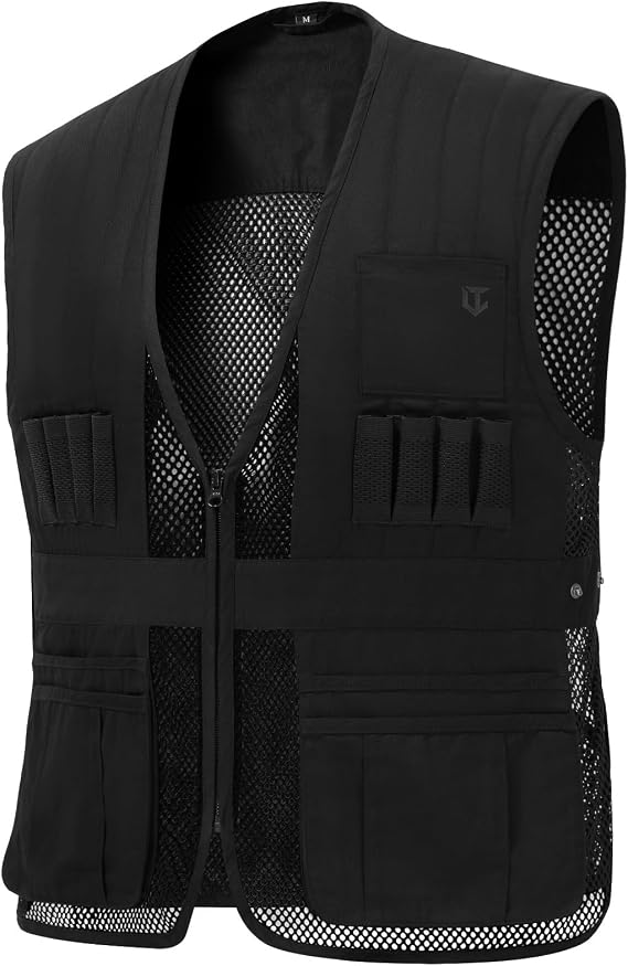 Unisex Tactical Shooting Range Vest Breathable with Movable Shoulder Pad for Skeet Trap Clay Shooting