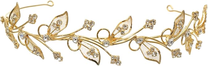 SAMKY Vine Leaf Design Roman Wreath Wedding Tiara Crown