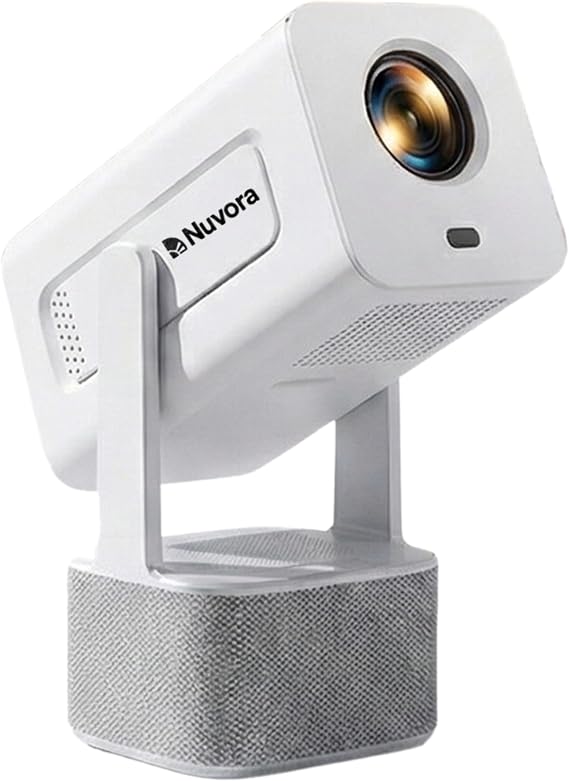 [Built-in Apps & Auto Keystone] Smart Mini Projector 350 ANSI, Native 1080P Full HD 4K Supported, WiFi & Bluetooth, With Android, 270° Rotatation with Dolby Dual Speakers, Projector For Bedroom