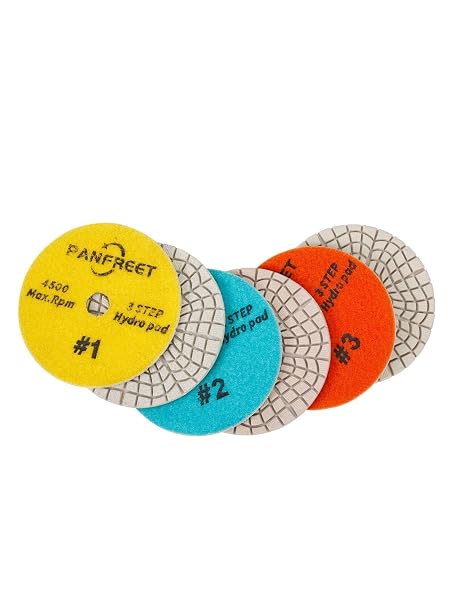 4 Inch 3 Step Diamond Polish Pads