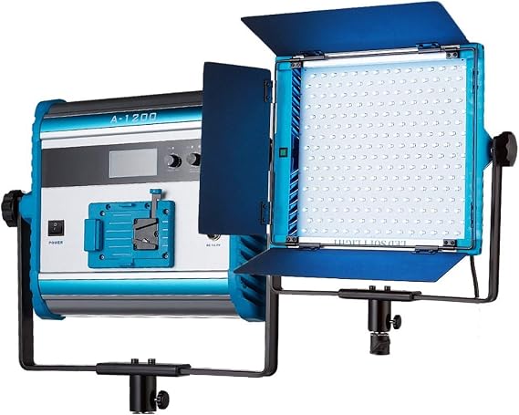 Bi Color LED Soft Video Light Panel 3200K-5500K Dimmable by DMX/Phone App/Remote Controller with Barndoor/Carrying Bag,95RA+ Continuous Lighting for Photo Studio Video Film