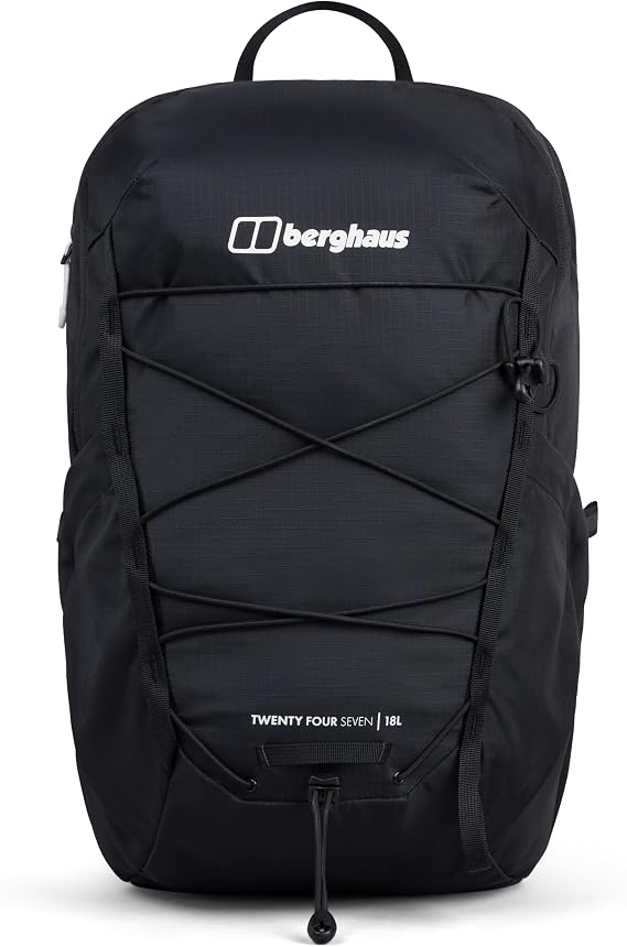Berghaus Unisex 24/7 Backpack 18 Litre | Comfortable Fit | Durable Design | Rucksack for Men and Women Day Packs, Black/Black, One Size