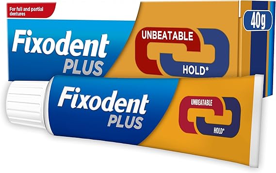 Fixodent Plus Denture Adhesives Cream, 40g, Dual Power Premium, Up To 88% Of The Hold At The End Of The Day, Mint