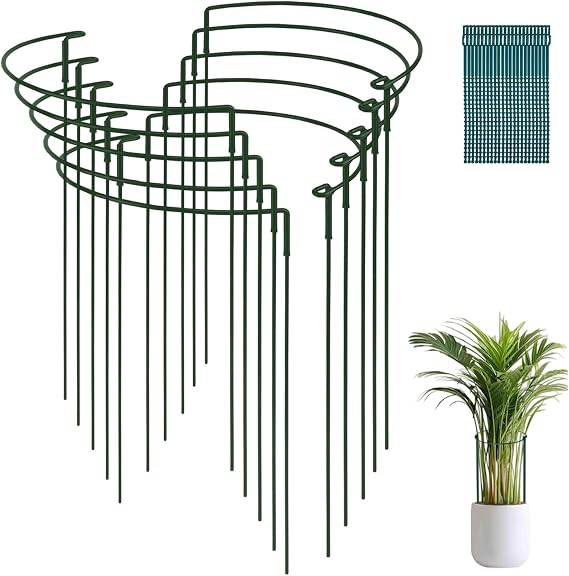 Plant Support Stakes for Garden, 10pcs 9.8x15.7' Plant Supports for Outdoor