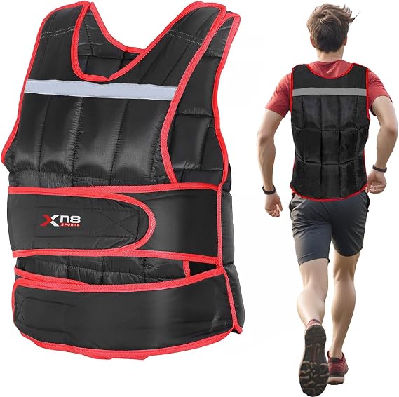 Xn8 Weighted Vest Fully Adjustable- 10kg,15kg Body Weight Vest for Strength Training, Running, Home Gym- Best Weighted Running Vest for Core Muscle Weight Loss Bone Density Improvement Men & Women