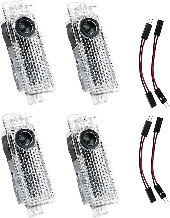 Car Door Lights, 4 Pack LED Door Projector Logo Lights, Wireless Welcome Puddle Lights, Ghost Shadow Lights Compatible with 3/5/6/7/X1/X2/X3/X4/X5/X6/X7/Z/M/GT Series