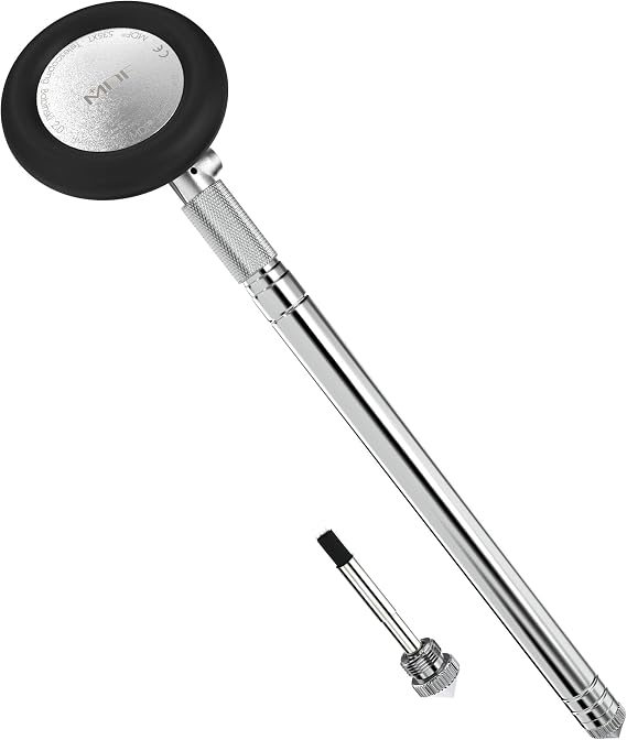 MDF Instruments, Babinski Telescoping 2.0 Neurological Reflex Hammer with Built-in Brush for cutaneous and Superficial responses - Black (MDF535XT-11)
