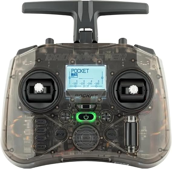 RadioMaster Pocket Portable Remote Controller Hall Gimbal EdgeTX Built in LED Light Mode 2 (Charcoal, CC2500)