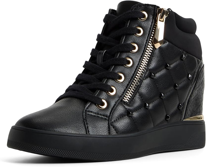 ALDO Women's Ailannah Quilted Lace-Up Wedge Sneaker