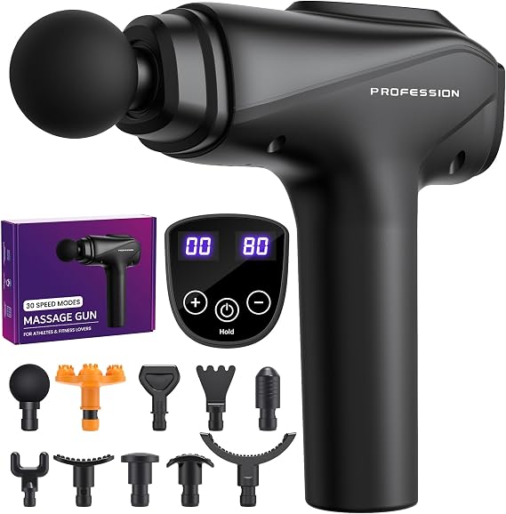 Massage Gun Deep Tissue Muscle Percussion Massager 30 Speeds