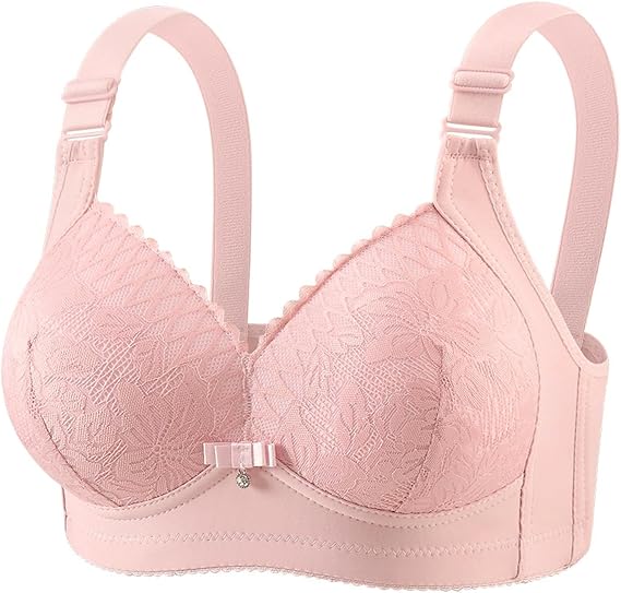 Nantdog 2026 Bras for Older Women Front Closure Seamless Wireless Full Coverage Comfortable No Underwire Plus Size Cute Bra