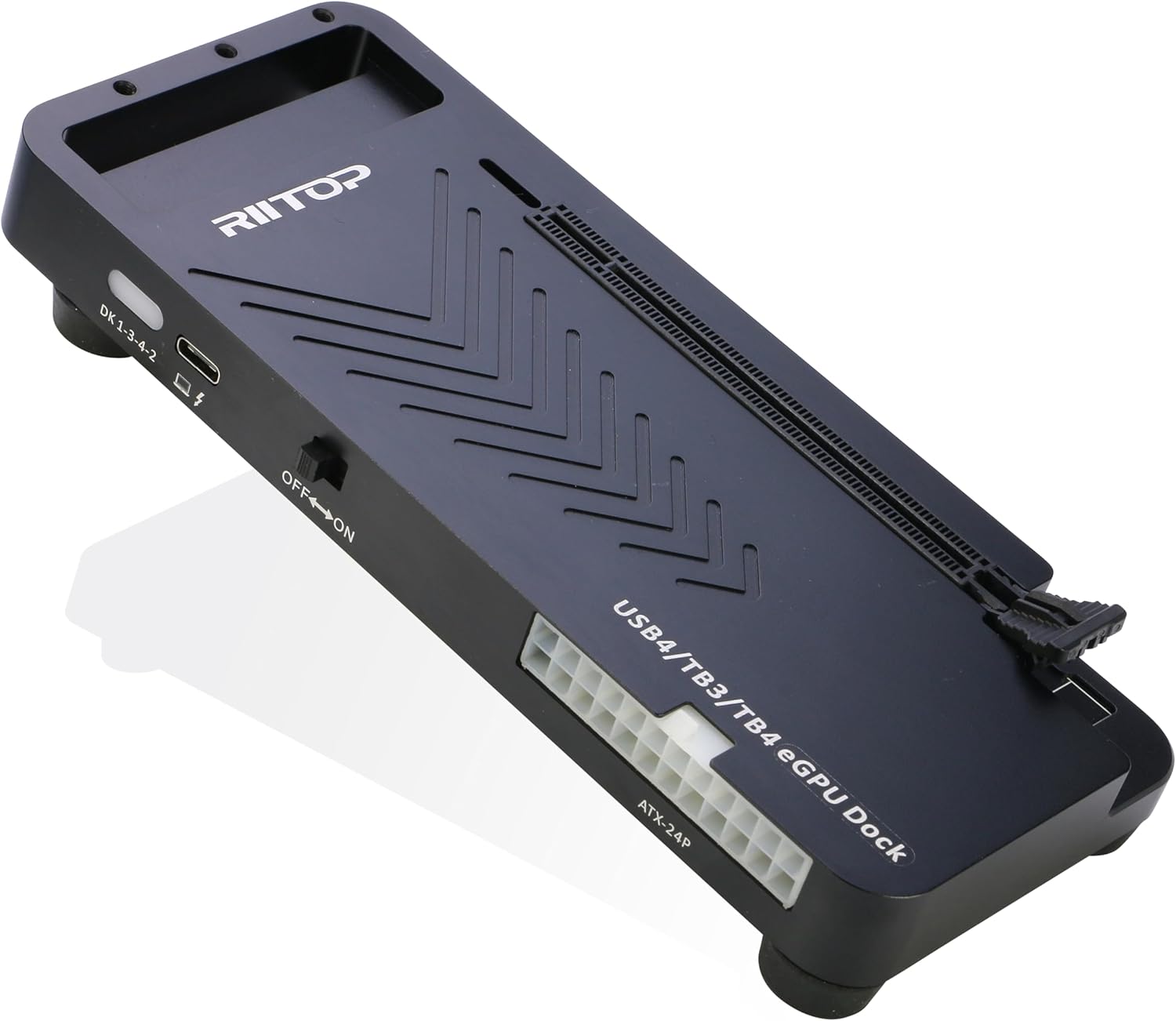 RIITOP 40Gpbs eGPU Enclosure USB4.0 Thunderbolt 4/3 Support External GPU Dock for PCIe 4.0 X16 Graphics Card
