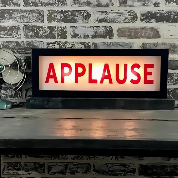 Applause RGB LED Neon Lightbox Wall Mountable Pulsing Dimmable Light Sign Illuminated Lights for Recording Studio Cinema Libraries Cafes Home Company USB Powered