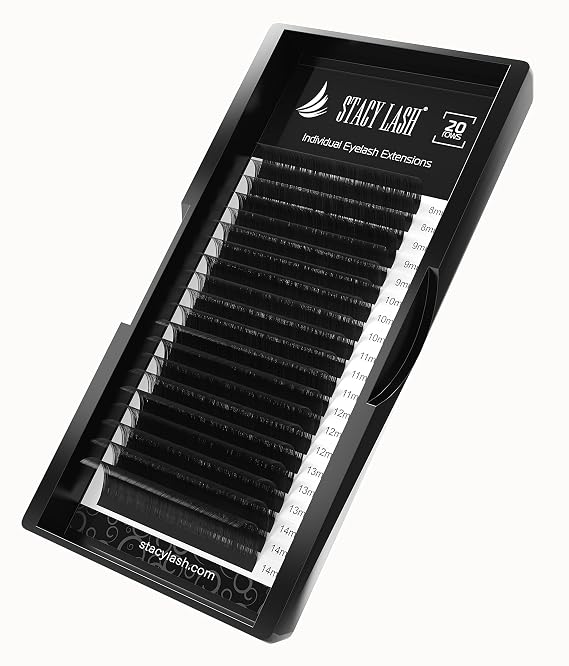 Eyelash Extensions C Curl by Stacy Lash/Black Individual Mink Lashes Supplies (0.18mm;13mm)