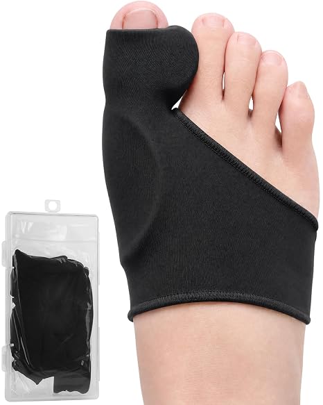PGRODE 2 Pcs Bunion Corrector for Women Men Bunion Pain Relief, Big Toe Straighteners, Breathable Bunion Correction Socks with Built-in Gel Pad, Big Toe Spacer Separators (Black)