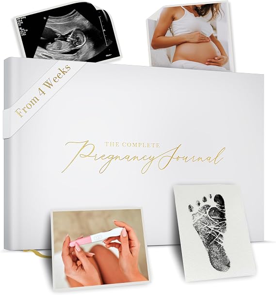 Pregnancy Journal & Memory Book - Great First Time Mom & Baby Gift - Keepsake Pregnancy Book & Journals - 40 Weekly Calendars Milestone Journey - For Ultrasound Photos & Tracking