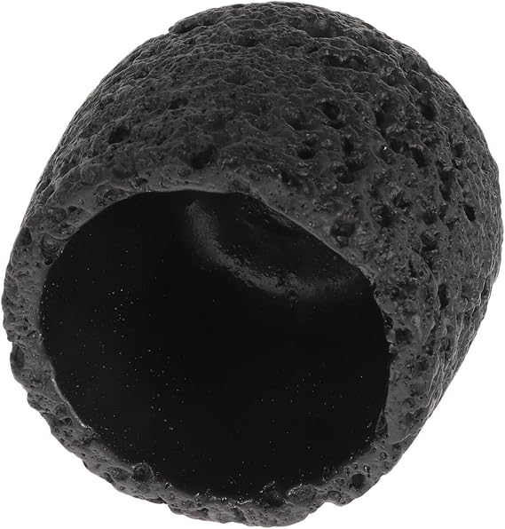 Cement Match Holder Jar with Striker, Decorative Matchstick Storage Container for Candle Lighting, Bathroom or Mantel Use, Black, Compact Home Décor Accessory