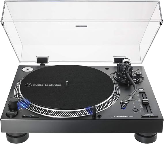 Audio-Technica AT-LP140XP-BK Direct-Drive Professional DJ Turntable, Hi-Fi, Fully Manual, 3 Speed, High Torque Motor