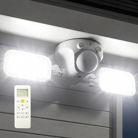 SANSI 10000LM Motion Sensor Outdoor Lights, Remote Control, Dimmable