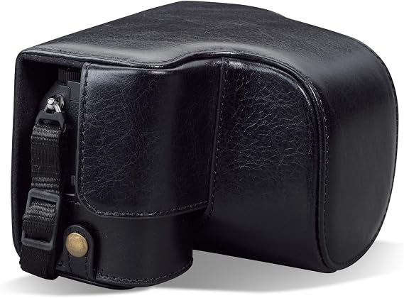 MegaGear MG1952 Ever Ready Genuine Leather Camera Case Compatible With Sony Alpha 7C, A7 C (28-60MM)- Black