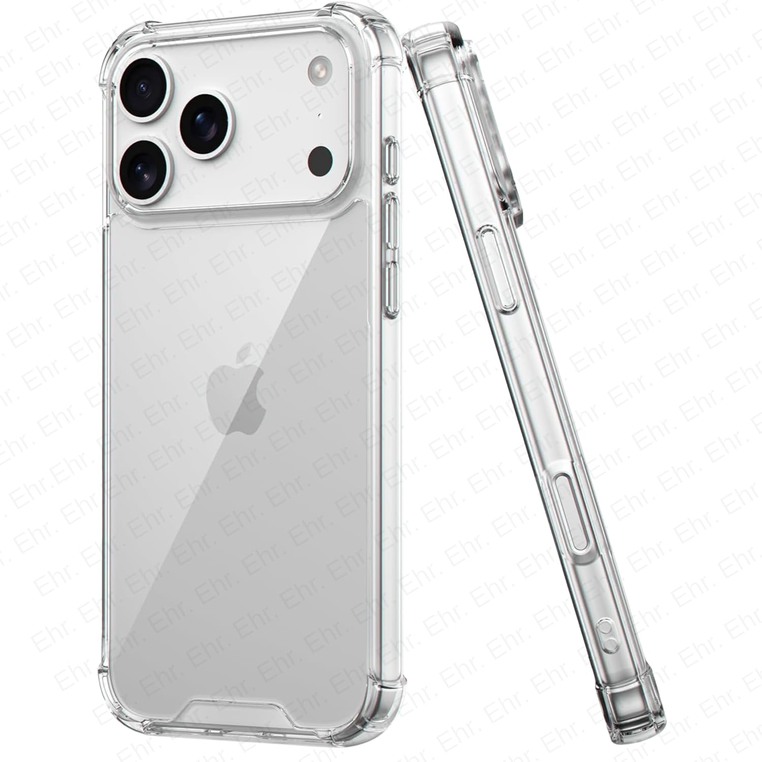 Ehr. iPhone 17 Pro Max ile Uyumlu Darbe Önleyici Sararmaya Dayanıklı Airbag Korumalı Ultra Slim TPU Şeffaf Silikon Kılıf